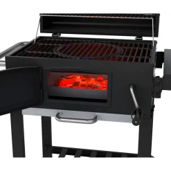 Holzkohlegrill 'Calgary' schwarz 102 x 104 x 67 cm