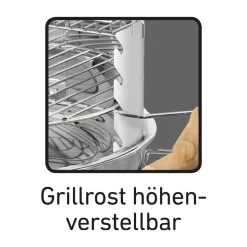 Holzkohlegrill Edelstahl Ø 39 x 77 cm