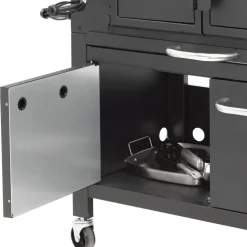 Holzkohlegrill 'Grand Ontario' schwarz 154 x 131 x 68,5 cm
