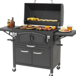 Holzkohlegrill 'Grand Ontario' schwarz 154 x 131 x 68,5 cm