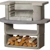 Holzkohlegrill 'Kingston' betonfarben, anthrazit 110 x 101 x 65 cm