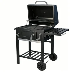Holzkohlegrill 'Ontario II' schwarz 100 x 105 x 47 cm