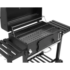 Holzkohlegrill 'Ontario XXL' schwarz 141,5 x 114 x 61,3 cm