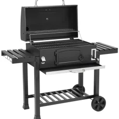 Holzkohlegrill 'Ontario XXL' schwarz 141,5 x 114 x 61,3 cm
