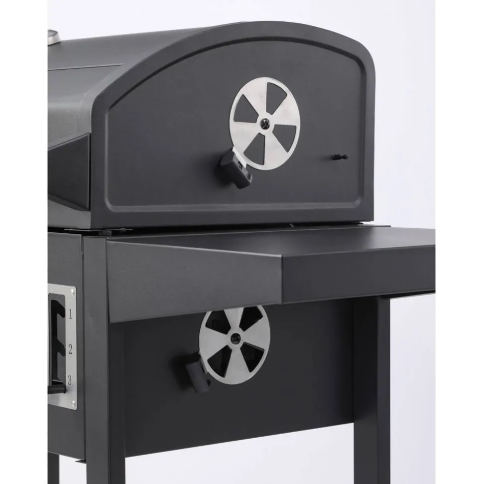 Holzkohlegrill 'Ottawa S' schwarz 119,5 x 103 x 46 cm