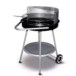Holzkohlegrill schwarz, silbern Ø 48 x 53 cm