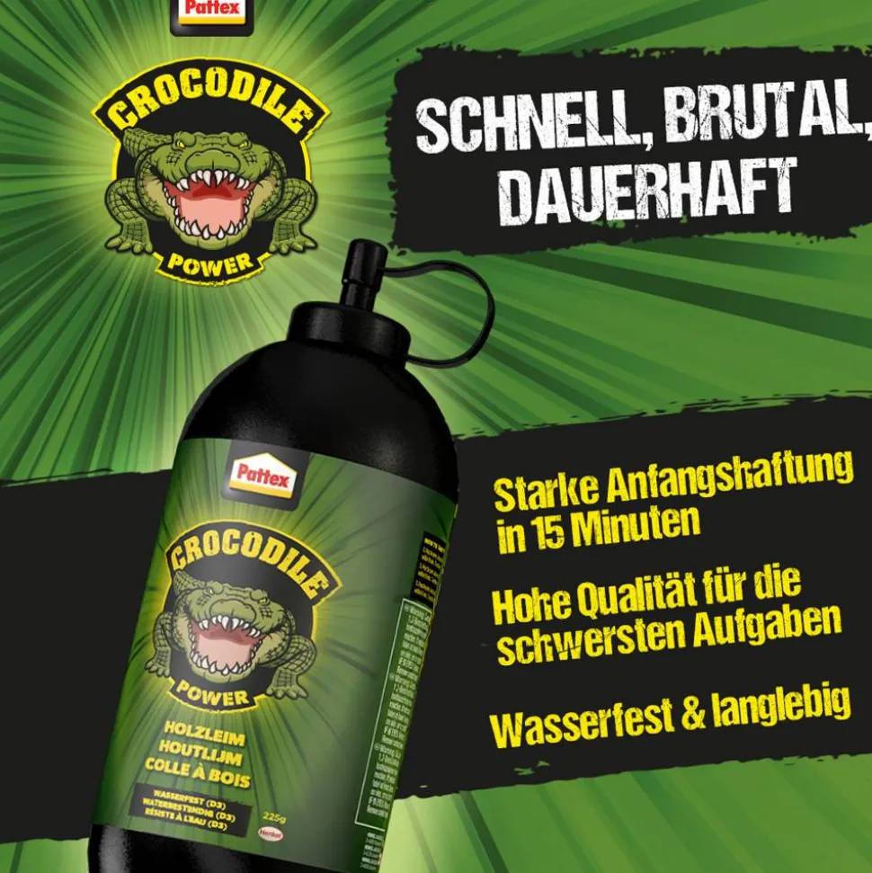 Holzleim 'Crocodile Power' transparent 225 g
