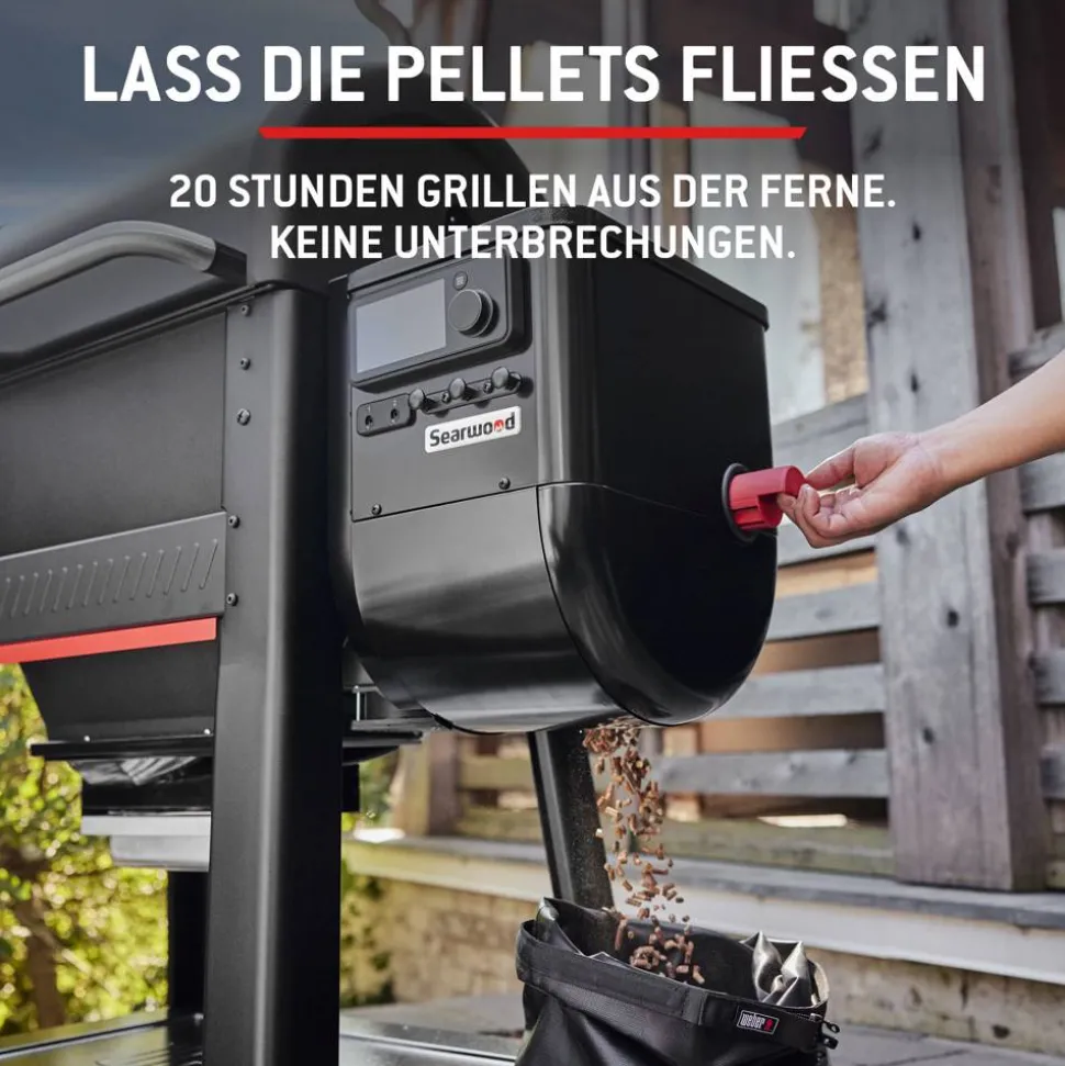 Holzpelletgrill 'Searwood XL' schwarz 57 x 76 x 130 cm