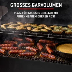 Holzpelletgrill 'Smoque' schwarz 95 x 69 x 52 cm