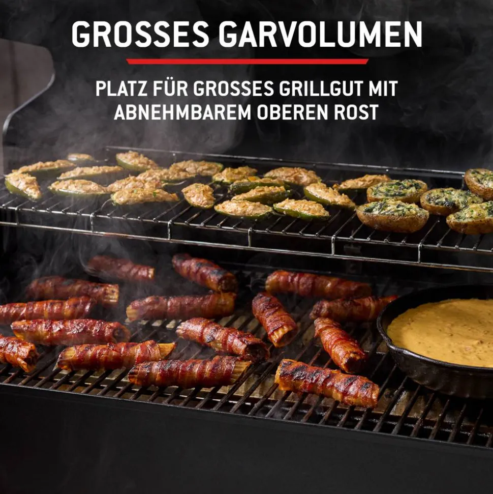 Holzpelletgrill 'Smoque' schwarz 95 x 69 x 52 cm