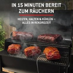 Holzpelletgrill 'Smoque' schwarz 95 x 69 x 52 cm