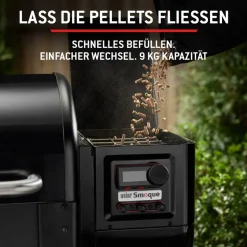 Holzpelletgrill 'Smoque' schwarz 95 x 69 x 52 cm