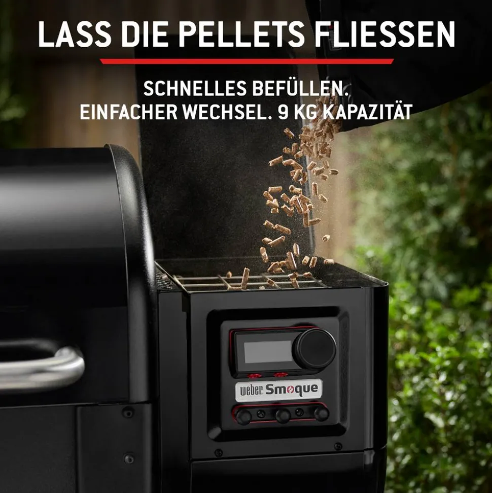 Holzpelletgrill 'Smoque' schwarz 95 x 69 x 52 cm