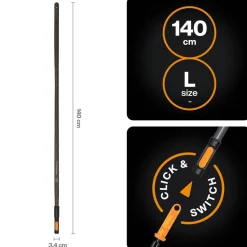 Holzstiel 'OneClick' Eschenholz FSC gewachst 140 cm