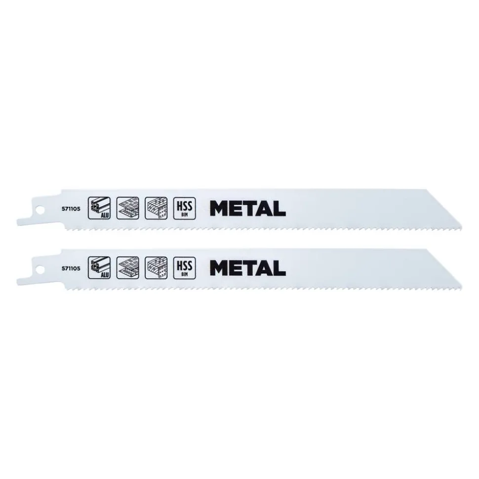 HSS-BiM-Säbelsägeblätter für Metall 203 mm 2 Stück