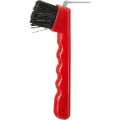 Hufauskratzer mit Bürste rot/schwarz