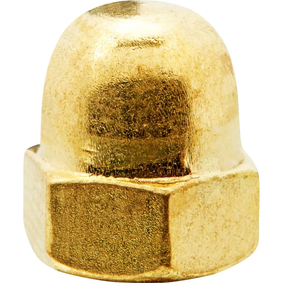 Hutmuttern M10 Messing blank 3 Stück