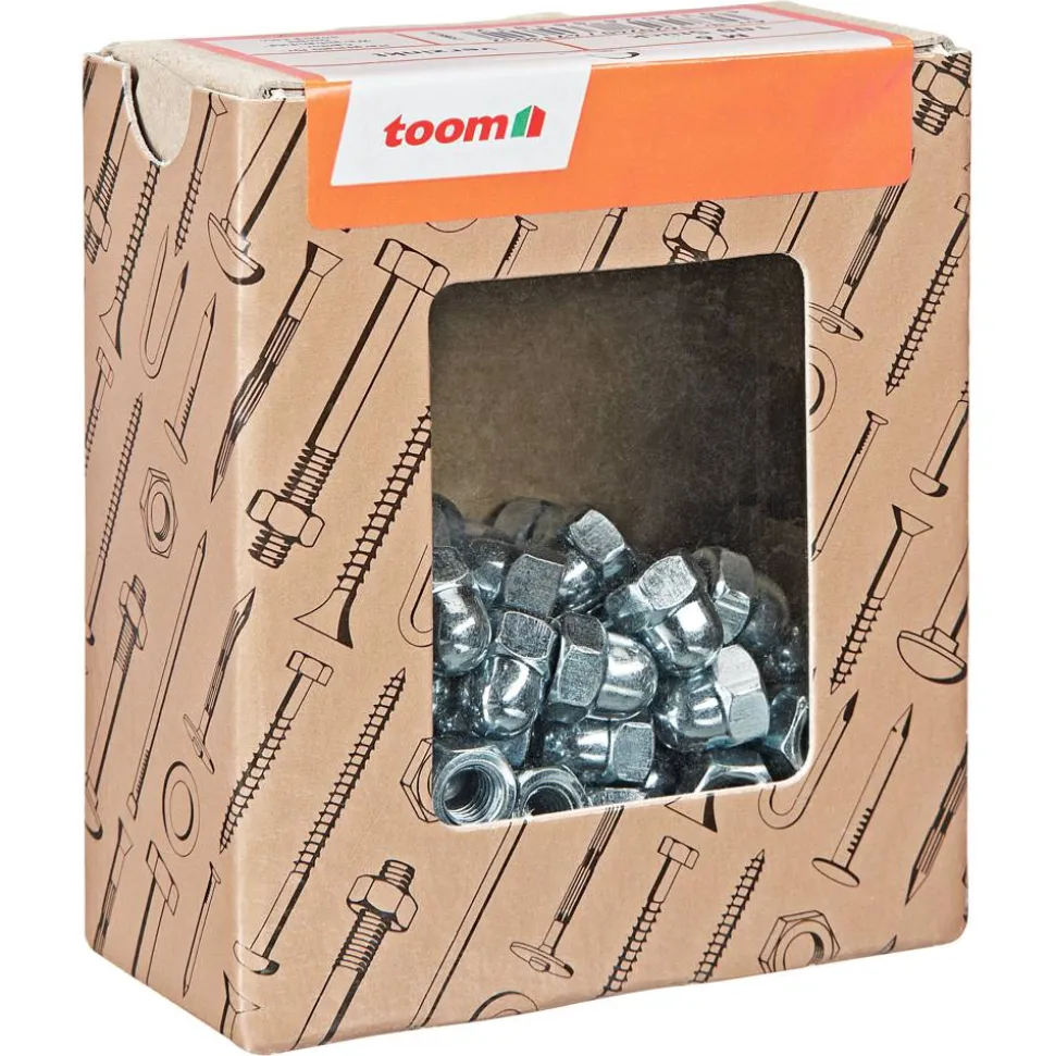 Hutmuttern Stahl M6 Ø 6 mm, 100 Stück