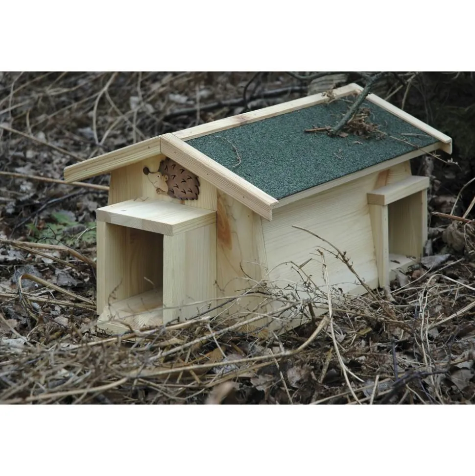 Igelfutterhaus Holz 47,5 x 34,5 x 26 cm