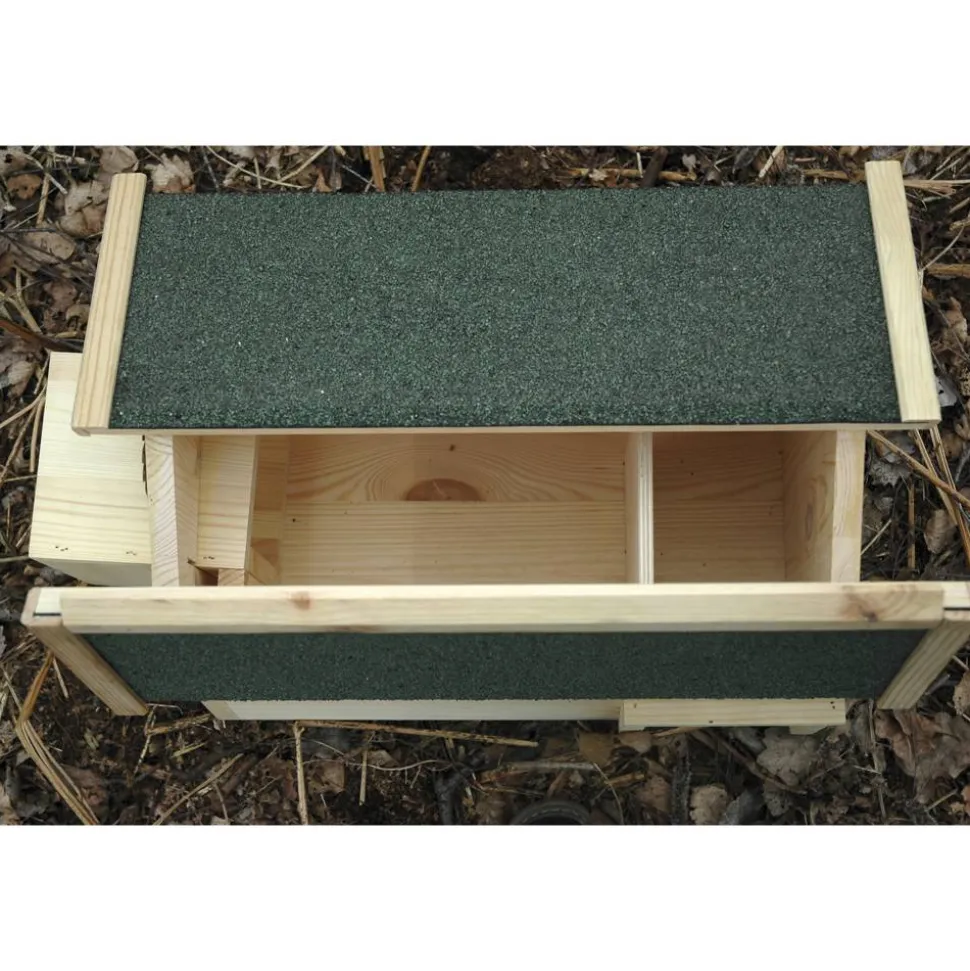 Igelfutterhaus Holz 47,5 x 34,5 x 26 cm