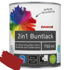 2in1 Buntlack 'Mohnblume' feuerrot seidenmatt 750 ml