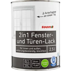 2in1 Fenster- und Türenlack weiß seidenmatt 2,5 l