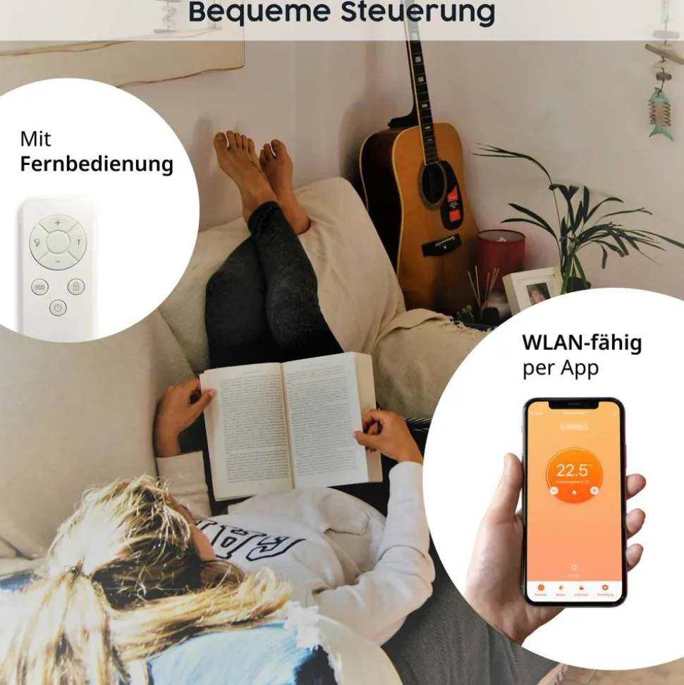 Infrarotheizung 'Smart Dual' weiß 450 W