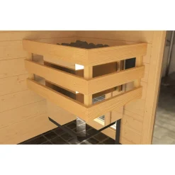 Infrarotkabine 'Uppsala Kombi BioS' 3,6 kw 212 x 121 x 199 cm, mit Glastür