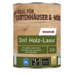 2in1 Holzlasur dunkelgrau 2,5 l