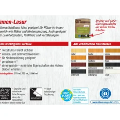 Innenlasur eichefarben 375 ml