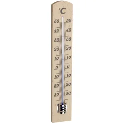 Innenthermometer Holz buchefarben 3,1 x 1,6 x 18 cm