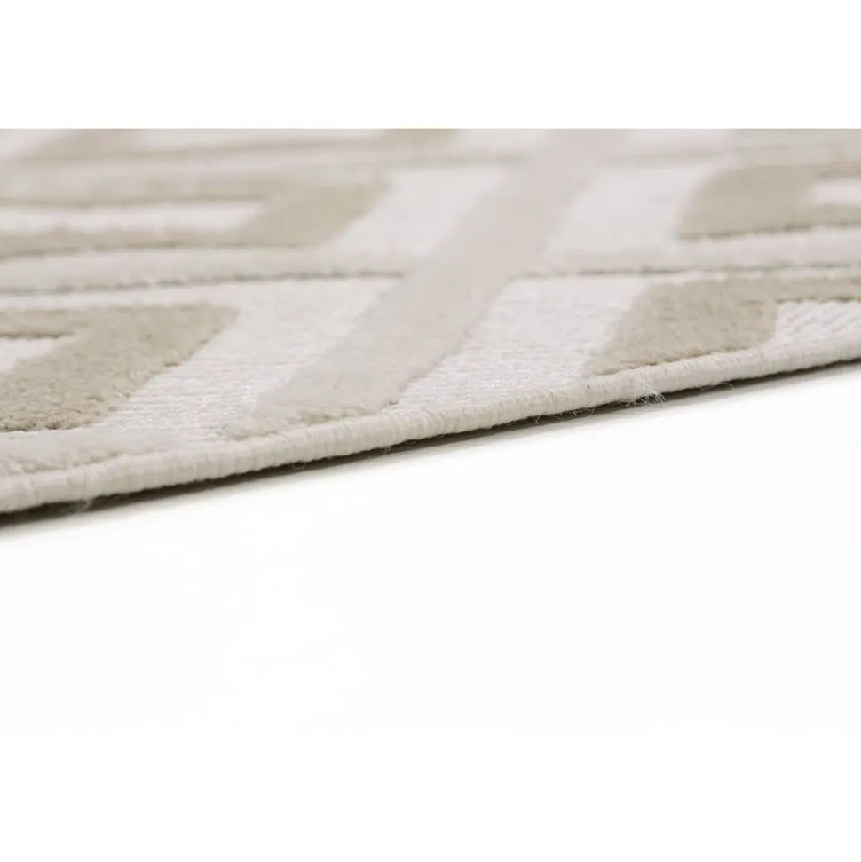 In-& Outdoor-Teppich 'Summer' beige Quadrate 80 x 150 cm