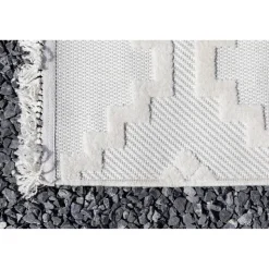 In-& Outdoor-Teppich 'Summer' creme Quadrate 80 x 150 cm