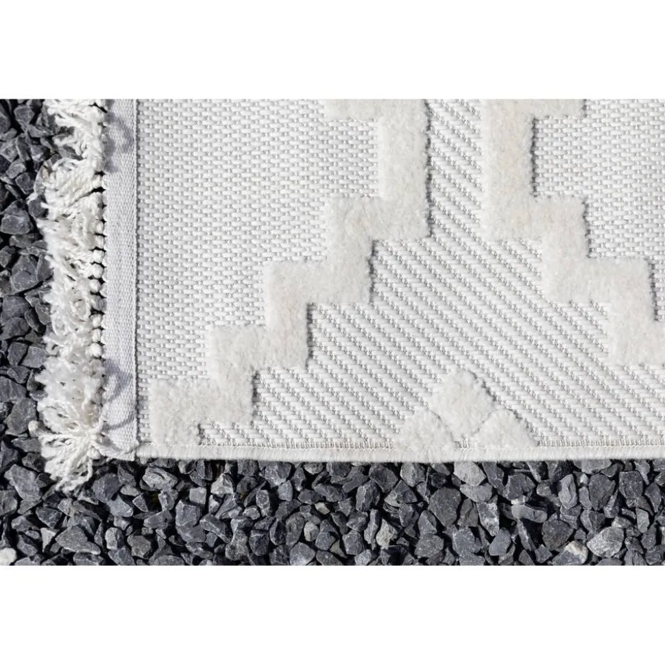 In-& Outdoor-Teppich 'Summer' creme Quadrate 80 x 150 cm