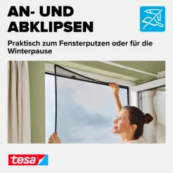 Insect Stop mit Anklipsrahmen schwarz 120 x 240 cm