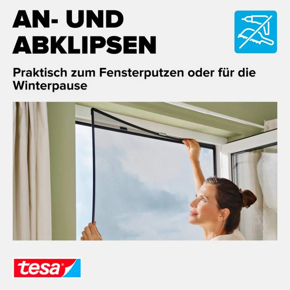 Insect Stop mit Anklipsrahmen schwarz 120 x 240 cm