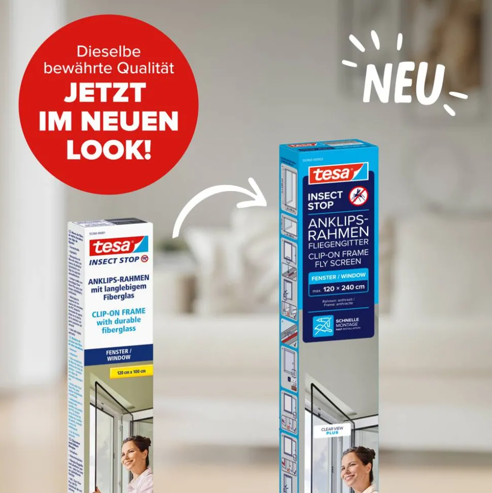 Insect Stop mit Anklipsrahmen schwarz 120 x 240 cm