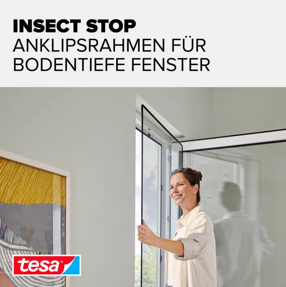 Insect Stop mit Anklipsrahmen schwarz 120 x 240 cm