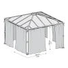 Insektenschutznetz dunkelgrau für Pavillon Palermo 4,3 X 4,3 m