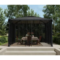 Insektenschutznetz dunkelgrau für Pavillon Palermo 4,3 X 4,3 m