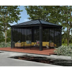 Insektenschutznetz dunkelgrau für Pavillon Dallas 3,6 x 4,3 m