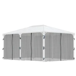 Insektenschutznetz dunkelgrau für Pavillon Milano 3 x 4 m/Martinique 3,6 x 5 m