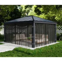 Insektenschutznetz dunkelgrau für Pavillon Dallas 4,9 x 4,2 m