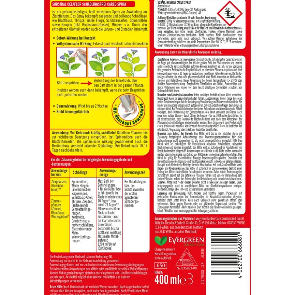 Insektenspray 'Schädlingsfrei' für Orchideen und Zierpflanzen 400 ml