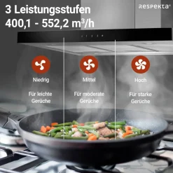 Inselhaube 'CH44099GISAM' Glas/Edelstahl 90 cm