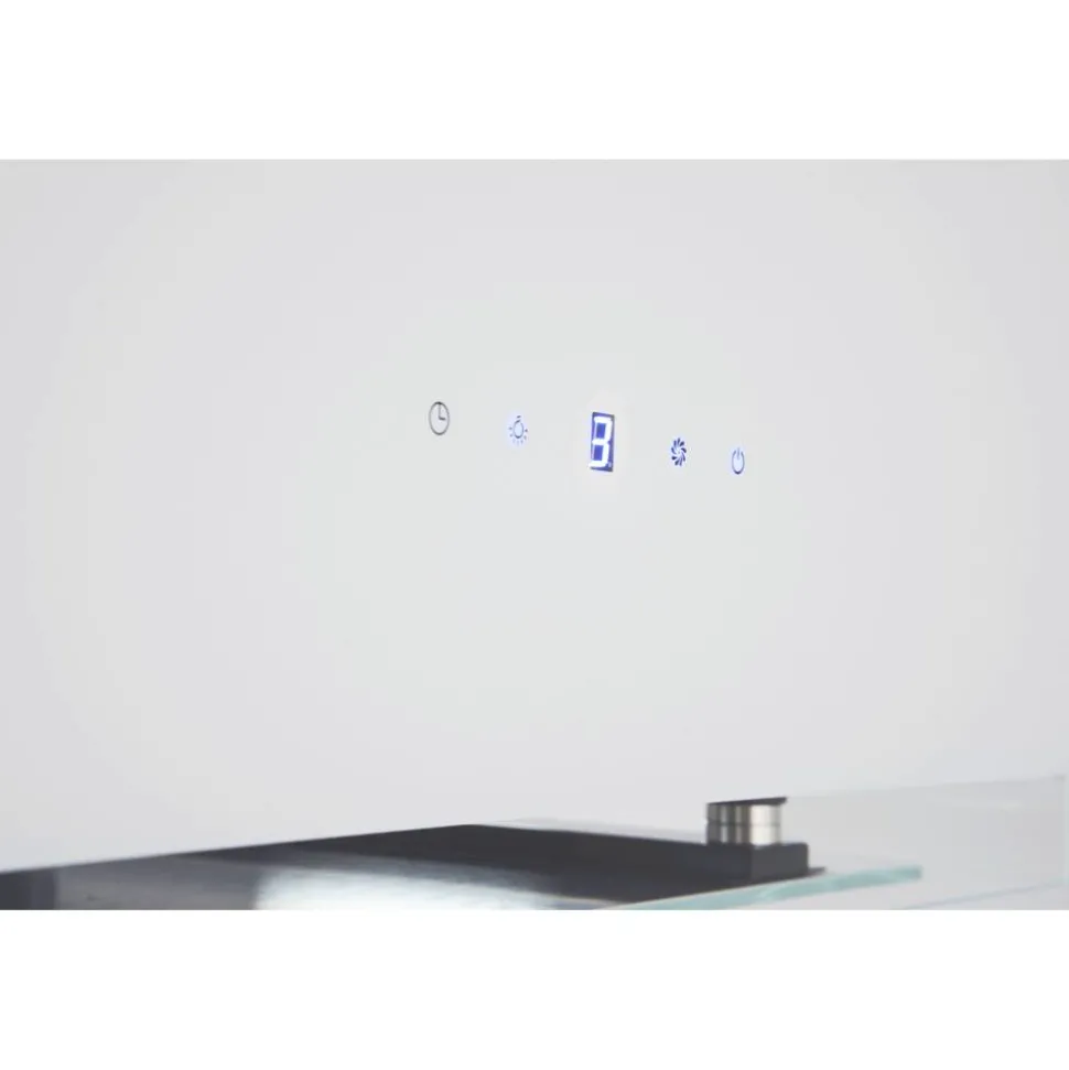 Inselhaube 'CH11050IW' Metall/Glas weiß 50 cm