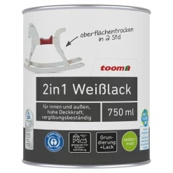 2in1 Weißlack seidenmatt 750 ml