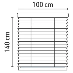 Jalousie Aluminium weiß 100 x 140 cm