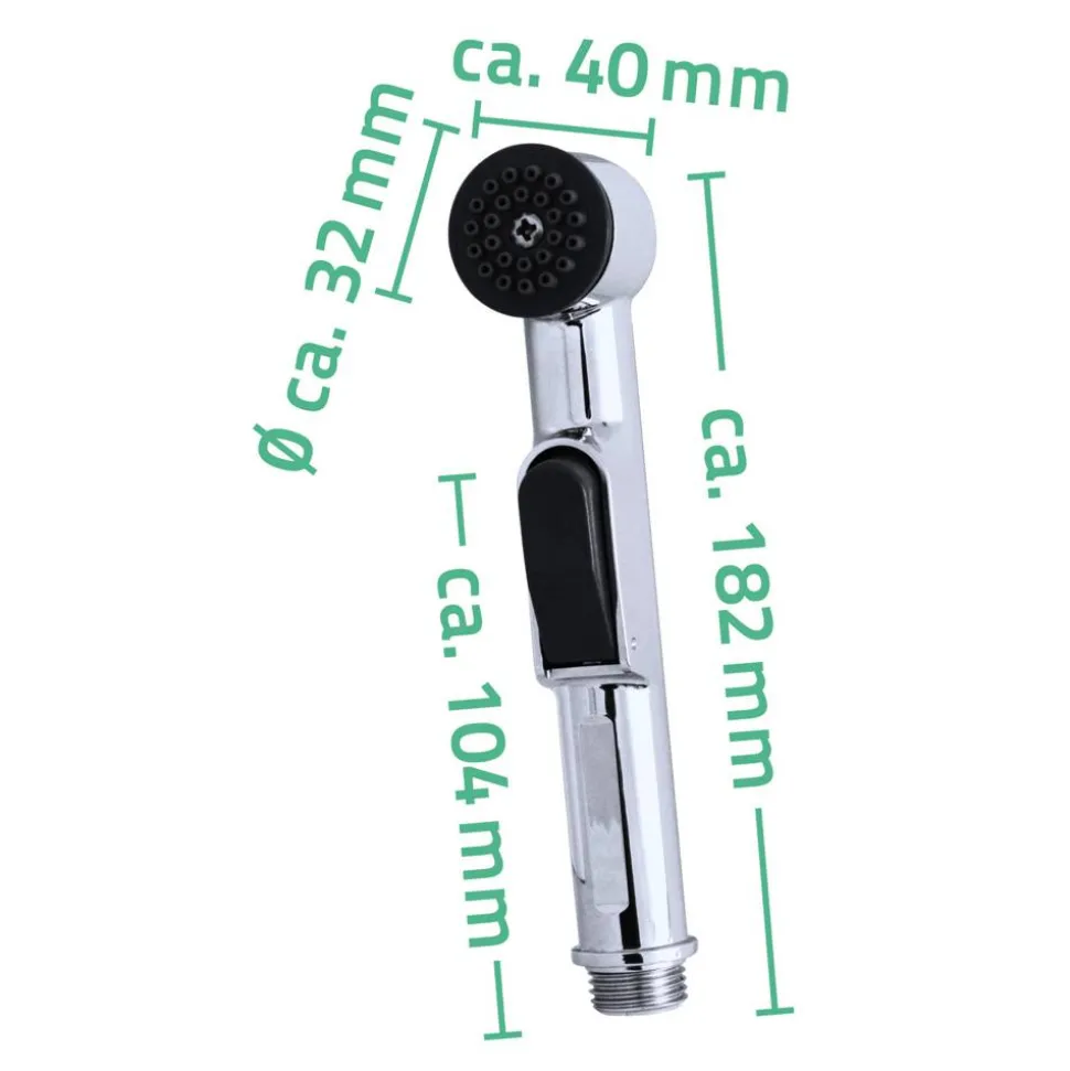 Jet-Duschkopf 'Stanta Cruz' mit Schalter chrom Ø 32 mm