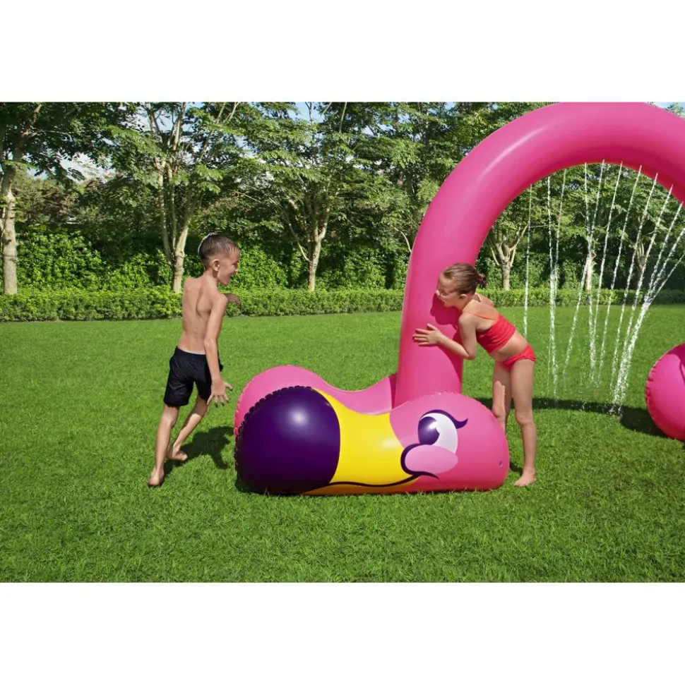 Jumbo Wassersprinkler 'Flamingo' pink 340 x 110 x 192 cm